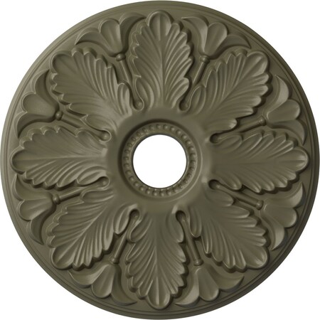 Ekena Millwork Milan Ceiling Medallion (Fits Canopies up to 4 5/8"), 24 1/2"OD x 3 1/2"ID x 1"P, Spartan Stone CM24MISSF